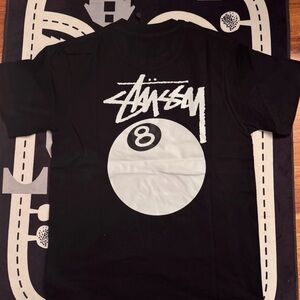 Stussy Black and White 8 Ball Tee